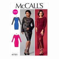 McCall\'s Pattern M7501 - Misses\'/Miss Petite Raglan Sleeve Dresses 388527
