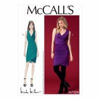 McCall\'s Pattern M7504 - Misses\' Surplice, Side-Pleat Dresses 388530