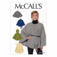 McCall\'s Pattern M7477 - Misses\' Hooded, Collared or Collarless Capes 388503