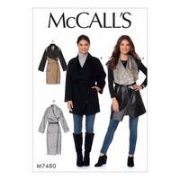 McCall\'s Pattern M7480 - Misses\' Shawl Collar, Wrap Vest and Coats 388506