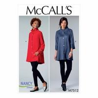 McCall\'s Pattern M7512 - Misses\' Button-Front Jackets with Gathered Collar 388537