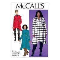 McCalls Pattern M7485 - Women\'s Seamed, Shaped-Hem Coats 388511