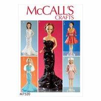 McCall\'s Pattern M7520 - Gowns, Stole, Dresses, Coats and Hat for 11½ Doll 388545