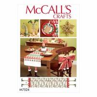 mccalls patterns m7524 christmas table runners decorations chair back  ...