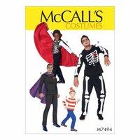 McCall\'s Pattern M7494 - Men\'s/Boys\' Skeleton, Hero, Vampire and Character Costumes 388520