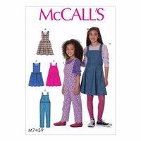 McCall\'s Patterns M7459 - Children\'s/Girls\' Jumpers and Overalls 388485