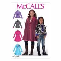 McCall\'s Patterns M7461 - Children\'s/Girls\' Peter Pan or Shawl Collar Jackets and Coats 388487