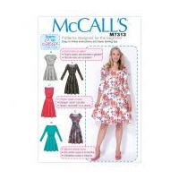 mccalls ladies easy learn to sew sewing pattern 7313 flared dresses