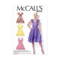 McCalls Ladies Easy Sewing Pattern 7316 Asymmetrical Tiered Dresses