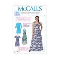 McCalls Ladies Easy Learn to Sew Sewing Pattern 7406 Wrap Dresses & Belt