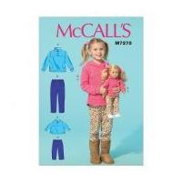 McCalls Girls & Dolls Easy Sewing Pattern 7275 Matching Tops & Pants
