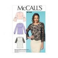 McCalls Ladies Easy Sewing Pattern 7285 Semi Fitted Tops with Cup Sizes