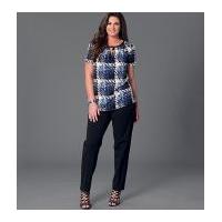 McCalls Ladies Easy Plus Size Sewing Pattern 7258 Tops, Skirt & Pants