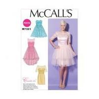 McCalls Ladies Sewing Pattern 7321 Sweetheart Neckline Party Dresses