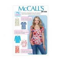 mccalls ladies easy learn to sew sewing pattern 7322 pullover tops