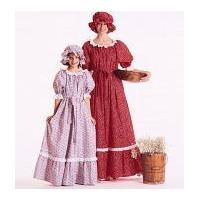 mccalls ladies girls sewing pattern 7230 historical costumes