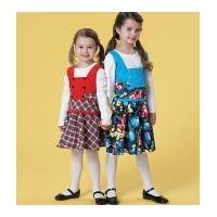 McCalls Girls Easy Sewing Pattern 7234 Pinafore Dresses