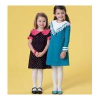 McCalls Girls Easy Sewing Pattern 7235 Dresses with Pretty Collars