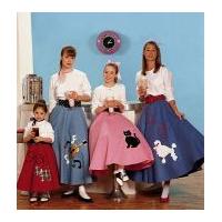 McCalls Ladies Sewing Pattern 6101 Circular Skirt, Petticoat & Appliques