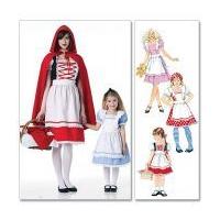 McCalls Girls Sewing Pattern 6187 Red Riding Hood & Storybook Costumes