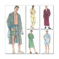 McCalls Men's Easy Sewing Pattern 6231 Dressing Gown & Pyjamas