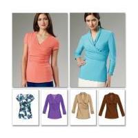 McCalls Ladies Sewing Pattern 6513 Close Fit Jersey Tops