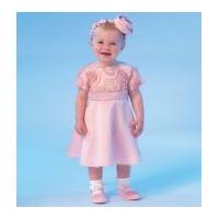 McCalls Toddlers Sewing Pattern 7037 Dresses, Panties & Headbands