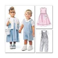 mccalls toddlers sewing pattern 6304 dresses dungarees shirts cardigan ...