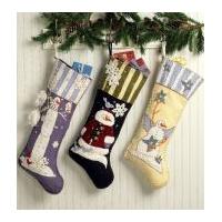 McCalls Sewing Pattern 7063 Christmas Stockings with Applique