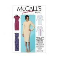 McCalls Ladies Sewing Pattern 7279 Tissue Fitting Method Dresses & Optional Collar