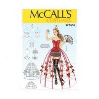 mccalls ladies sewing pattern 7306 corset crinoline cage costume