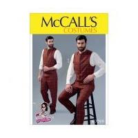 McCalls Mens Sewing Pattern 7399 Single & Double Breasted Waistcoats & Flat Front Pants