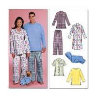 McCalls Ladies, Men's & Pets Easy Sewing Pattern 5992 Sleepwear