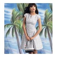 mccalls ladies easy sewing pattern 6741 lined fit flare dresses