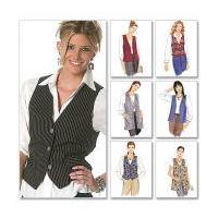 McCalls Ladies Easy Sewing Pattern 2260 Waistcoat Tops