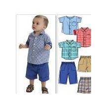 McCalls Toddlers Easy Sewing Pattern 6016 Shirts, Shorts & Pants