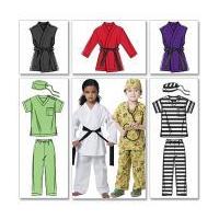 McCalls Childrens Unisex Easy Sewing Pattern 6184 Karate & Work Uniform Costumes