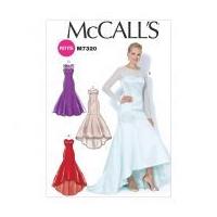 McCalls Ladies Sewing Pattern 7320 Mermaid Hem & High Low Evening Dresses