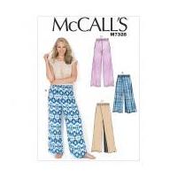 mccalls ladies easy sewing pattern 7328 wide leg trouser pants