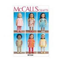 McCalls Crafts Easy Sewing Pattern 7336 Doll Clothes for 18inch Dolls