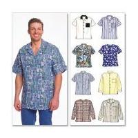 mccalls men39s sewing pattern 2149 long short sleeve shirts