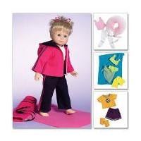 McCalls Crafts Sewing Pattern 4896 Doll Clothes Active Wear