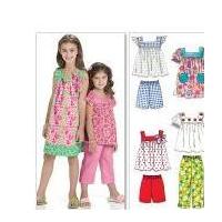 McCalls Childrens Easy Sewing Pattern 6022 Tops, Dresses, Shorts & Pants