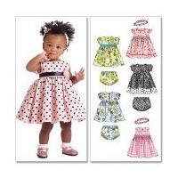 McCalls Toddlers Sewing Pattern 5791 Dresses, Panties & Headband