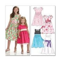 mccalls childrens easy sewing pattern 6020 lined dresses