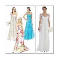 McCalls Ladies Sewing Pattern 6030 Lined Evening & Wedding Dresses