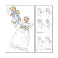 McCalls Baby Sewing Pattern 6221 Christening Dress, Romper & Bonnets