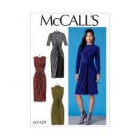 mccalls ladies easy sewing pattern 7429 twist front dresses