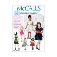 mccalls girls easy learn to sew sewing pattern 7453 fairy witch pirate ...