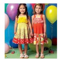 McCalls Girls Easy Sewing Pattern 7144 Tiered Summer Dresses